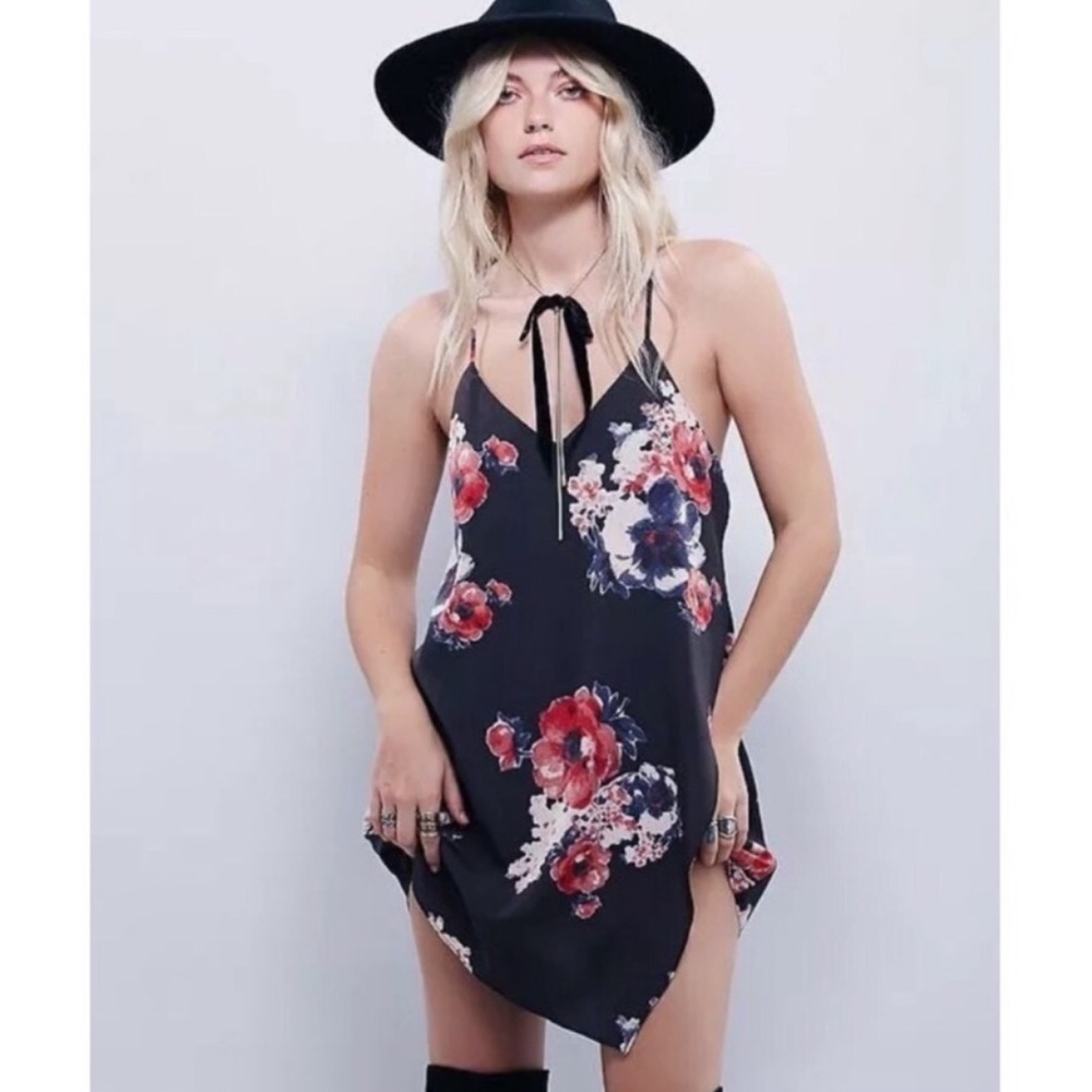 Free People Cascades Floral Mini Slip Dress